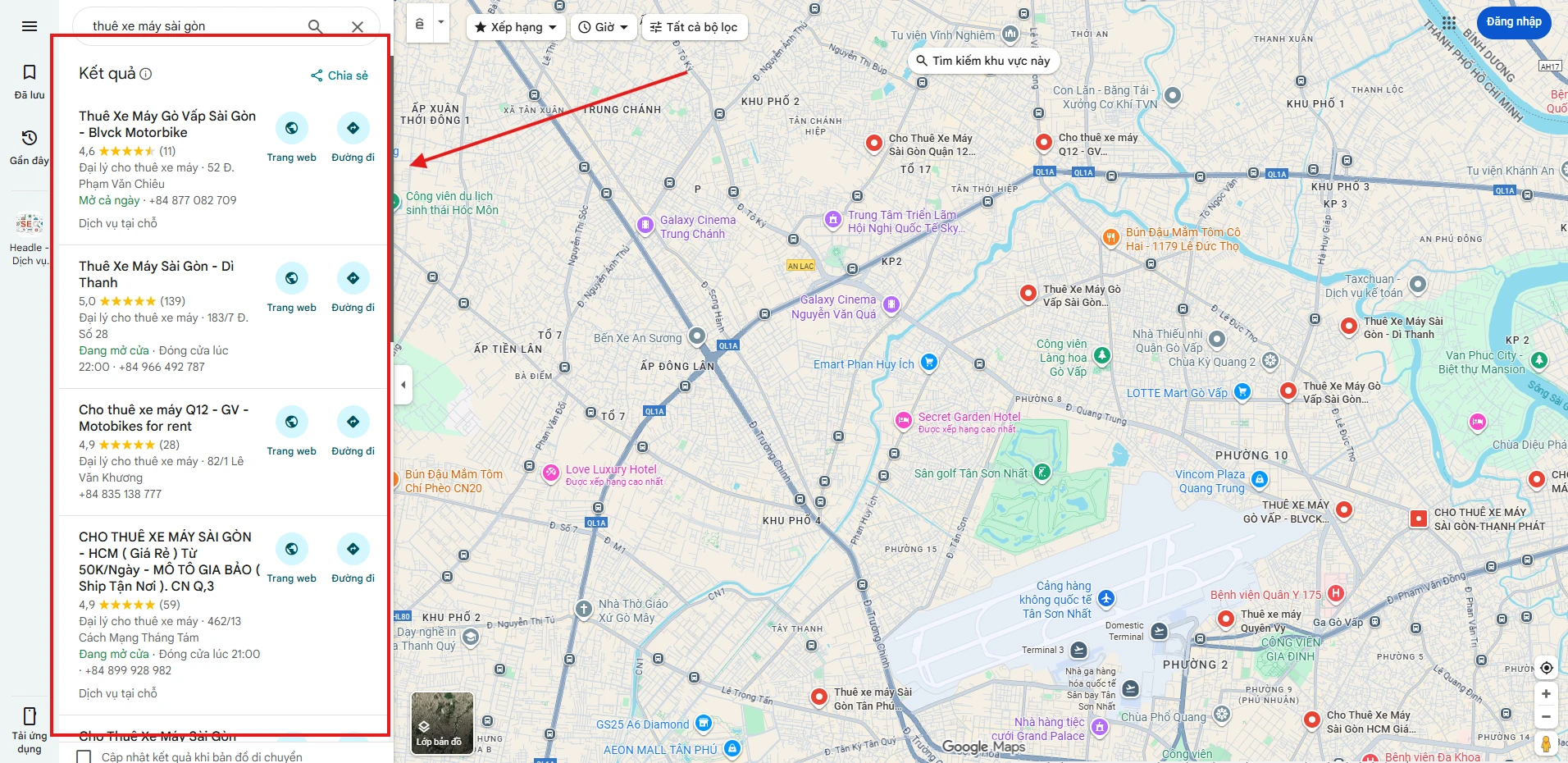 Cách SEO Google Map lên TOP