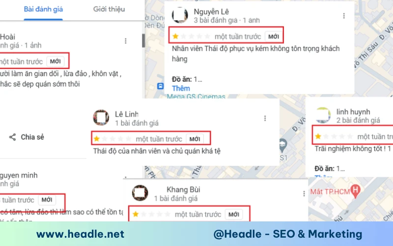 Cách xóa đánh giá trên Google Map