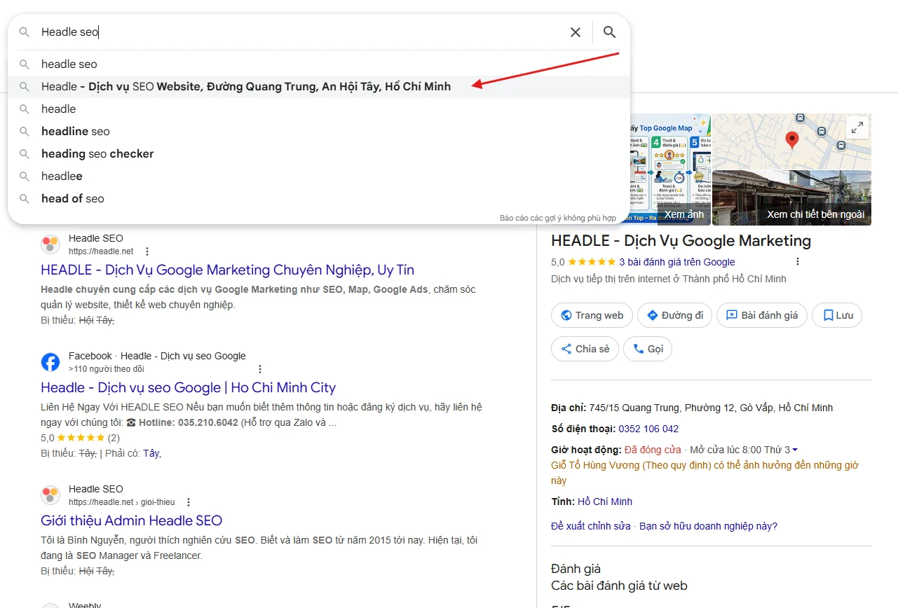 Dịch vụ tạo Map trích dẫn tại HEADLE