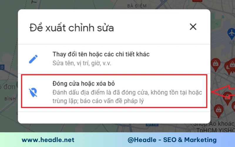 Cách báo cáo trạng thái tạm thời đóng cửa (Dành cho Người dùng/Local Guide)