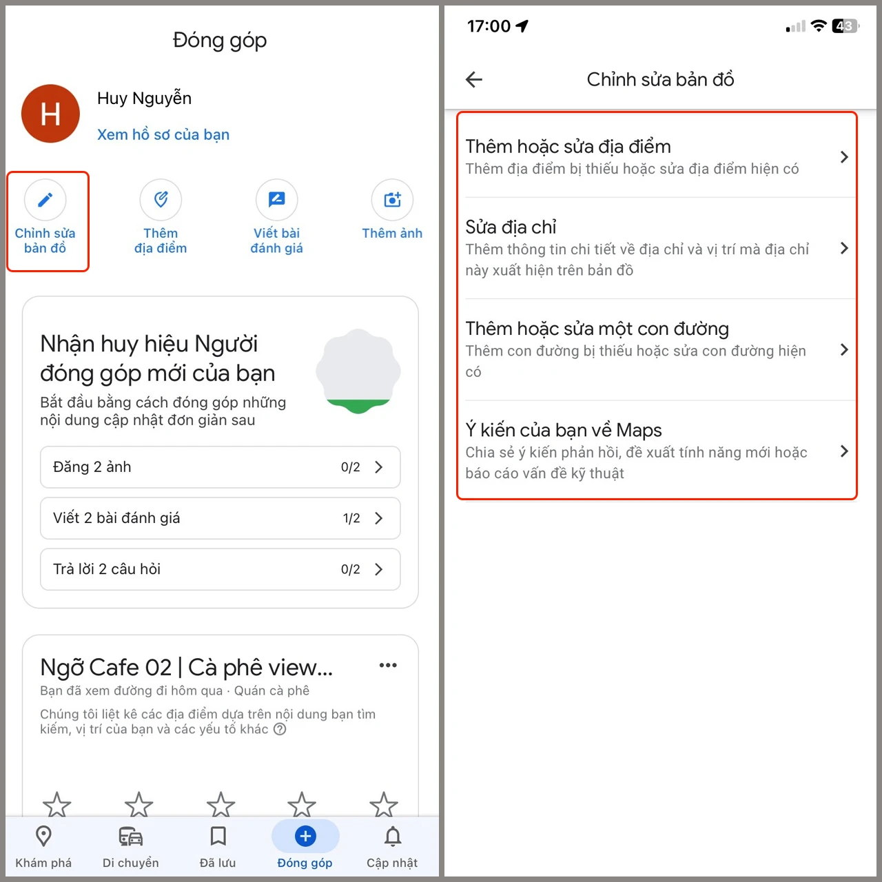 Cách chỉnh sửa địa điểm Google Map sau khi đã tạo