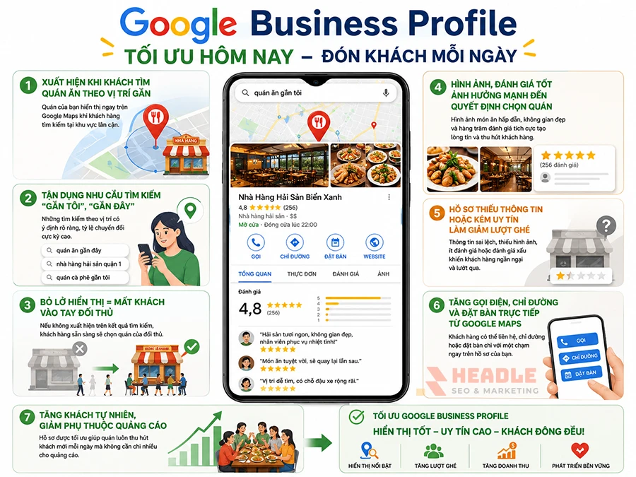 Tối ưu Google Map cho nhà hàng để quán dễ được tìm thấy