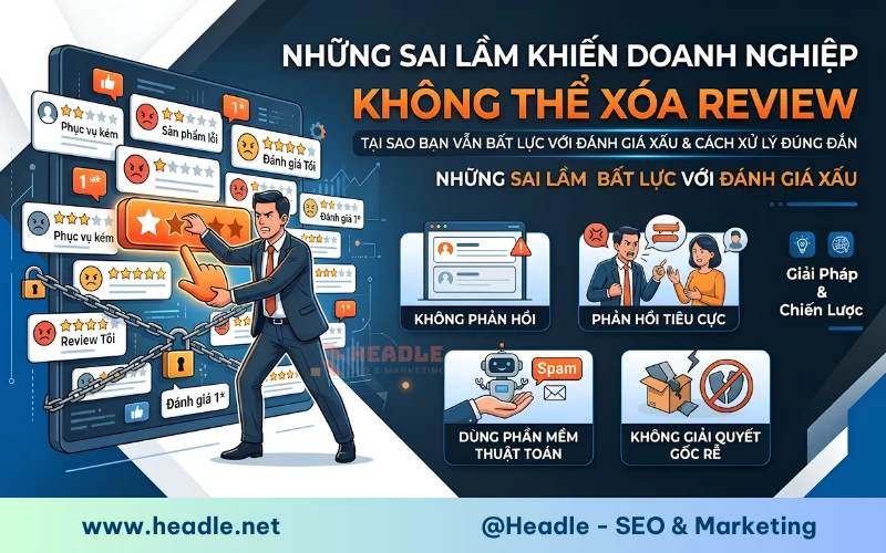 Những sai lầm khiến doanh nghiệp không thể xóa review