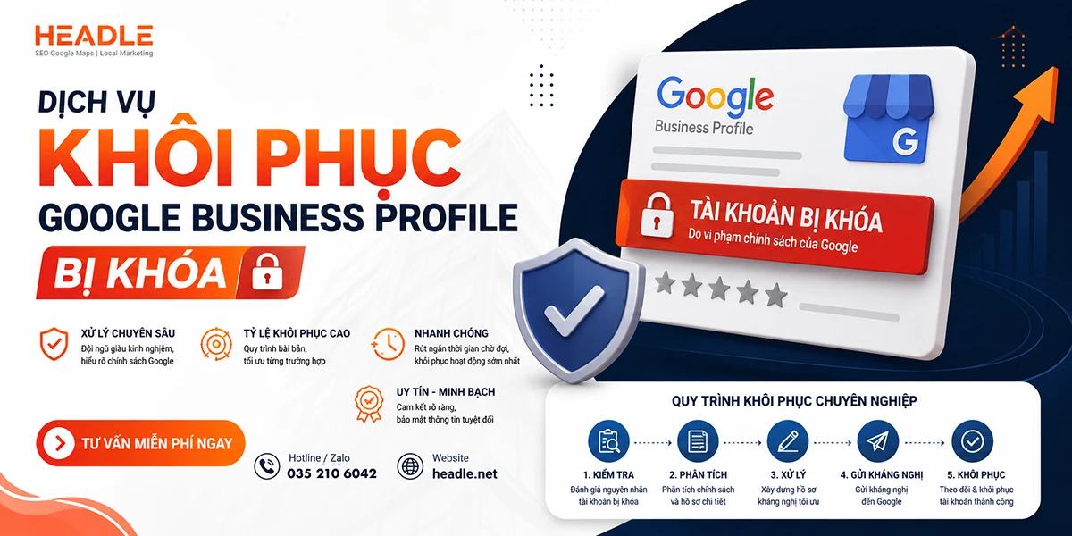 Dịch vụ khôi phục Google Business Profile bị khóa