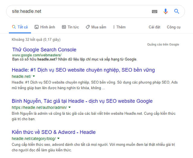 cách kiểm tra google index hay chưa