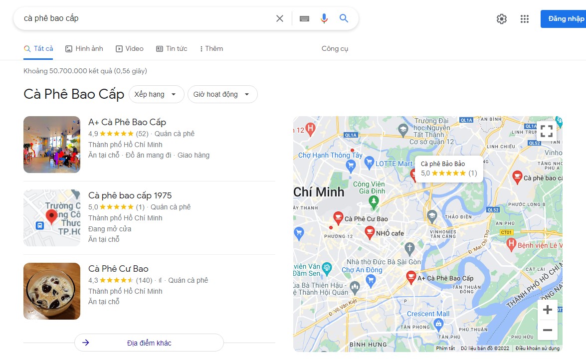 Tăng đánh giá Google Map