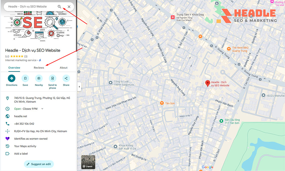 Hướng dẫn cách đánh giá 5 sao trên Google Maps
